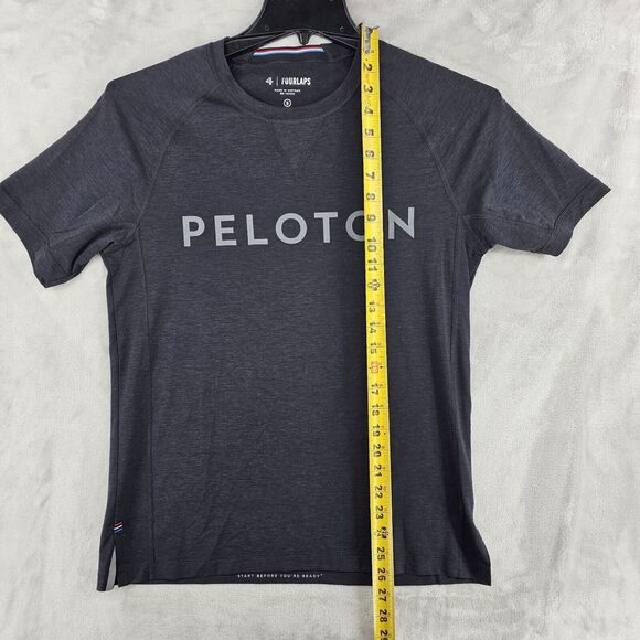 Four Laps Peloton Mens Small Black Polyester Wicking Shirt Black - Picture 5 of 6